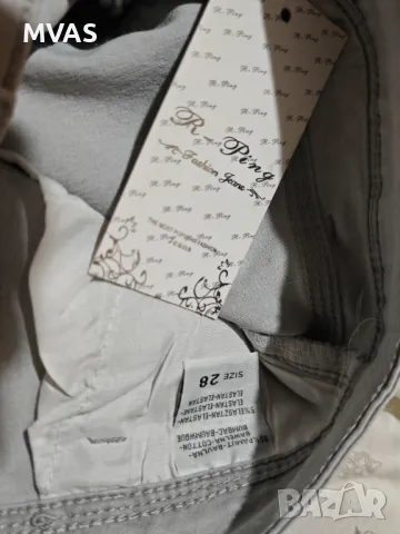Нови дамски светло сиви дънки М размер, снимка 3 - Дънки - 49865058
