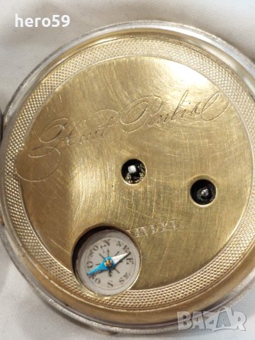 Стар сребърен джобен часовник с компас-за китайския маркет, снимка 6 - Мъжки - 43791537