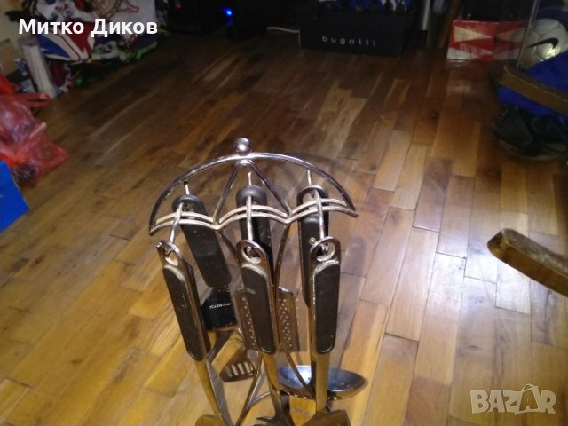 Кухненски набор 7 части 6+1 неръждаема стомана със стойка, снимка 6 - Аксесоари за кухня - 43400992