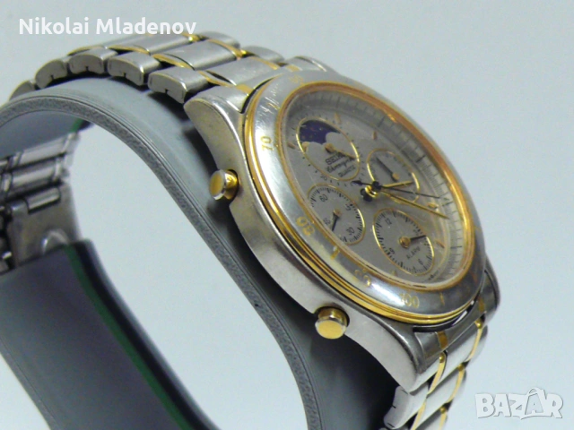 SEIKO СЕЙКО ХРОНОГРАФ КВАРЦ Мъжки ръчен часовник, работещ, снимка 4 - Мъжки - 53263725