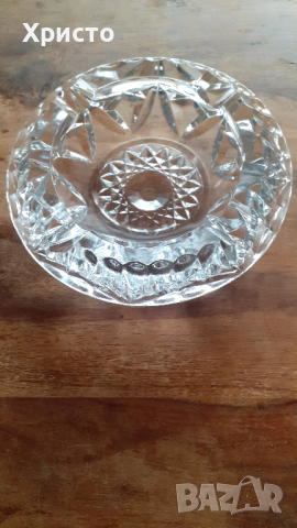 пепелник оловен кристал, висококачествен резбован тежи 1085 грама, снимка 7 - Антикварни и старинни предмети - 44908063