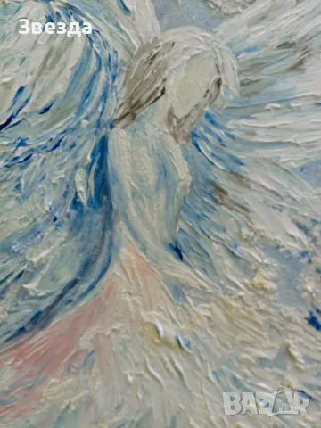 Картина "Аура от мечти" – Прегръдка от небесна нежност, снимка 4 - Декорация за дома - 50371046