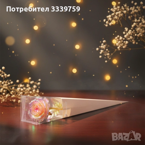 Роза със златно стъбло, снимка 5 - Подаръци за жени - 53358895