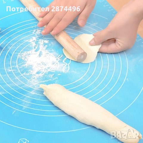 2156 Силиконова подложка за месене, точене и печене на тесто, снимка 10 - Други стоки за дома - 34994174