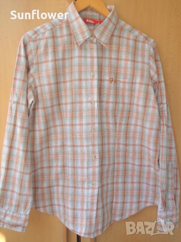 Дамска риза памучна карирана риза Fjall Raven с 1 джоб размер M , снимка 3 - Ризи - 51872449