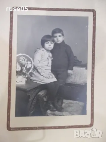 Снимка стара на две деца - Жанетка и Жорко, снимка 2 - Колекции - 47822844