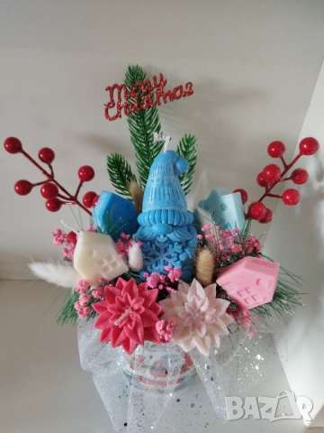 Коледен букет , снимка 3 - Коледни подаръци - 52499725