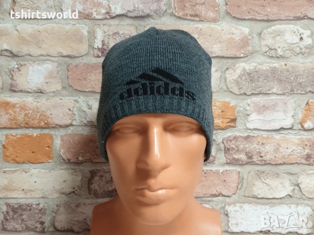 Нова зимна шапка на марката ADIDAS (Адидас) в сив цвят, снимка 6 - Шапки - 43374898