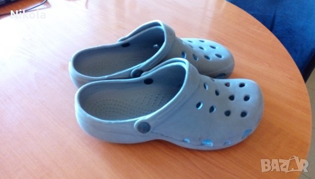 Кроксове, джапанки сини с бяло №39 стелка 25см, снимка 15 - Детски обувки - 34687838