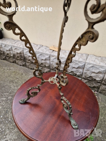 Страхотна антикварна френска бронзова масичка , снимка 8 - Антикварни и старинни предмети - 52138923