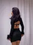 Черна стилна дамска рокля , снимка 4