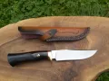 Ловен нож с кожена кания,три слоя стомана LN402, снимка 1