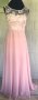 Официална рокля, Дълга рокля, Рокля бродерия, Макси рокля, Розова рокля, снимка 1