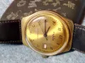 RUHLA ANTIMAGNETIC MADE in GDR Стар ПОЗЛАТЕН НЕМСКИ ЧАСОВНИК РУХЛА РАБОТИ КАИШКА Естеств. КОЖА 48690, снимка 16