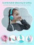 Детски Bluetooth слушалки RIYO с цветни LED светлини, ментово зелено, снимка 5