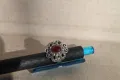 Дамски сребърен пръстен камънъни маркезит и карнеол, снимка 3