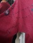 УНИКАЛНО КРАСИВА блуза плетиво в цвят бордо, обшита със сребристи камъни и синци , снимка 5