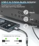 Аудио адаптер Warrky Audio hifi USB C към 3,5 мм жак, аудио адаптер за телефон за слушалки, снимка 6