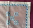 Каре ръчно бродирано на тюл. , снимка 2