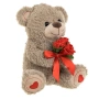 Плюшено мече с червени рози - 30 см., снимка 2