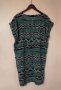 Нов плажен кафтан туника L XL размер черно бяло зелено, снимка 2