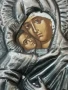 Икона на Богородица. Сребро 950.Осветена., снимка 3