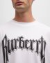 BURBERRY White Gothic Rock Logo Print Oversized Мъжка Тениска size XL, снимка 5