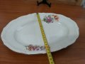 Стар български порцелан плато елипса, снимка 4