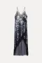 Вечерна парти рокля Zara с пайети, снимка 3