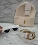 Дамски комплект шапка, очила и колан ysl saint laurent, снимка 3