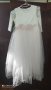 134 Маркова Разкошна Бяла празнична рокля за кръщене или шаферка , снимка 1 - Детски рокли и поли - 38502007