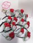 Страхотна диадема с рози бяла и червена! , снимка 10