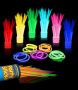 Многоцветни фосфоресциращи гривни - 50 броя, снимка 1 - Гривни - 44854548