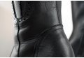 Черни дамски ботуши с декоративна перфорация и цип, снимка 2
