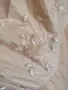 Бежова , телесна рокля с тюл и бродерия , снимка 3