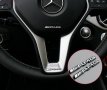AMG емблема Mercedes Benz - Бял Хром АМГ чисто нови, снимка 1 - Аксесоари и консумативи - 27173811