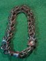 СТАРА МЕДНА ПОСРЕБРЕНА ХЕВИ - МЕТЪЛ ГРИВНА РЯДКА ВИНТИДЖ ПЛЕТКА 70641, снимка 14