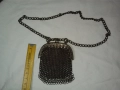 Старинно метално портмоне , чантичка - метална плетка, снимка 1