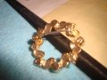 ПОЗЛАТЕНА ВИНТИДЖ АРТ-НУВО БРОНЗОВА ПЕРЛЕНА БРОШКА с СКРЯЩИ ФАСЕТИРАНИ ЦИРКОНИ 26824, снимка 6