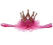 лента корона за коса глава за принцеса бебе на ластик с мъниста и брокат, снимка 12