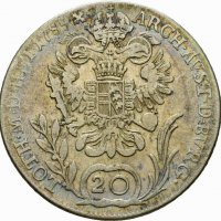 Монета Австрия 20 Кройцера 1785-В  Йосиф II, снимка 1 - Нумизматика и бонистика - 39722603