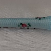 Сребърно цигаре с гилеше емайл и чер корал/ silver guilloche enamel cigarette holder/, снимка 2 - Антикварни и старинни предмети - 39835123