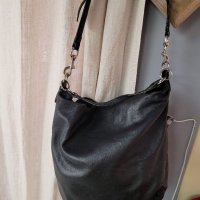 DECADENT чанта,тип торба черна Естествена кожа , снимка 13 - Чанти - 40820688