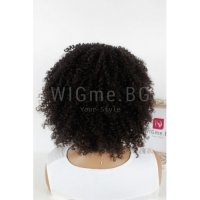 Средна дължина къдрава афро стил тъмнокестенява перука Рона, снимка 3 - Аксесоари за коса - 34934729