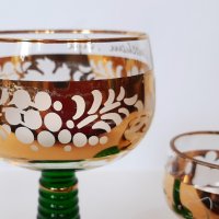 Немски златни чаши за вино и ракия сервиз , снимка 6 - Други ценни предмети - 43517072