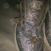 Спортно елегантни сребърни обувки Dsquared2, снимка 9 - Дамски елегантни обувки - 28913400