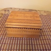 Стара дървена кутия за цигари, снимка 3 - Други ценни предмети - 27995811