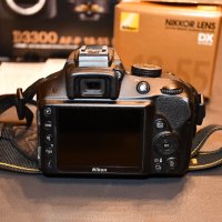 фотоапарат Nikon D3300, цял комплект с дефект на обектив, снимка 11 - Фотоапарати - 39481520