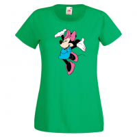 Дамска тениска Minnie Mouse 6 Подарък,Изненада,Рожден ден,, снимка 3 - Тениски - 36530786