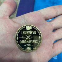 Сувенирна монета "Coronavirus" 2020 в капсула, снимка 2 - Нумизматика и бонистика - 32776136
